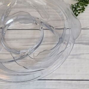 Mikasa Calla Lilly Clear Glass Serving Plate 14" Round